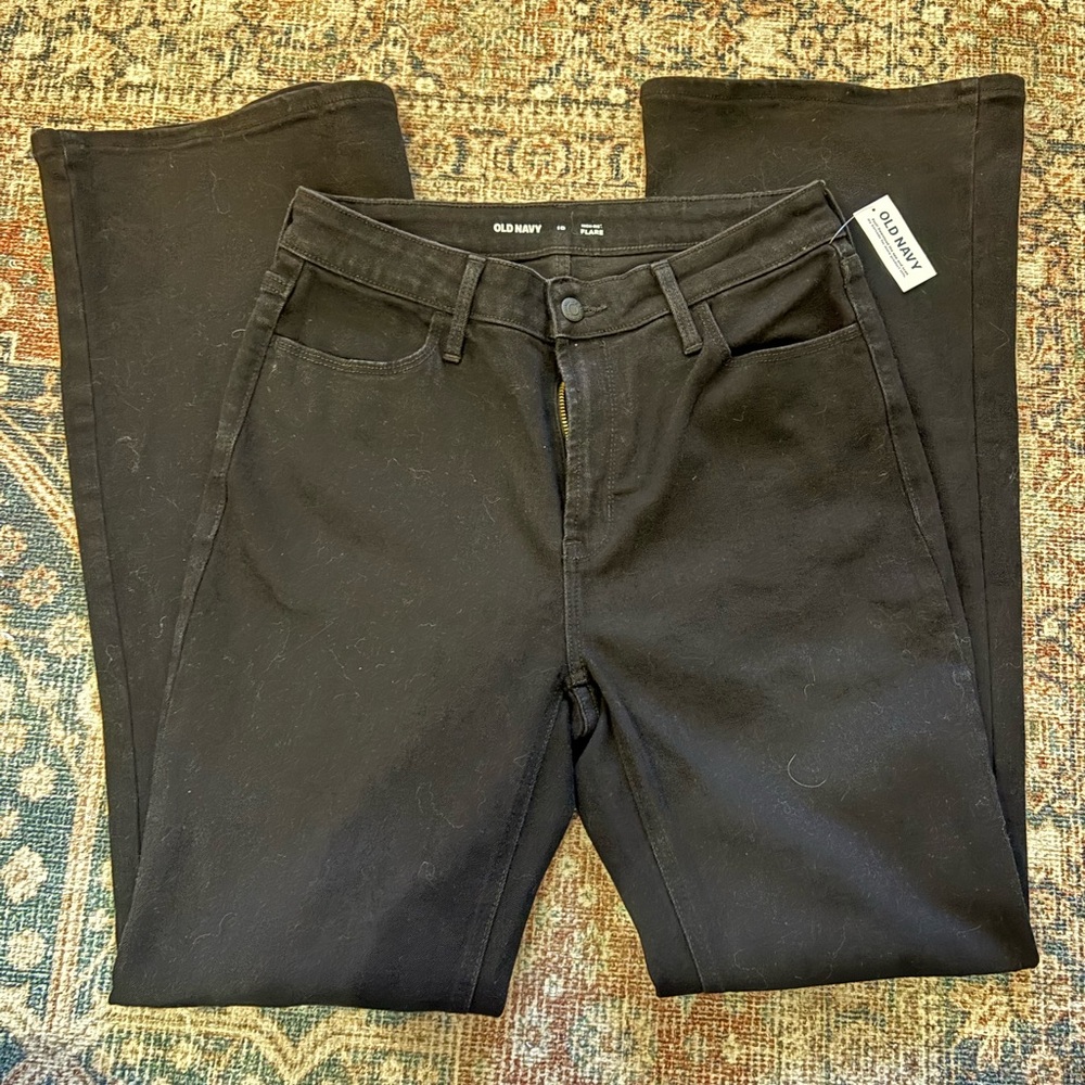 Black flare jeans